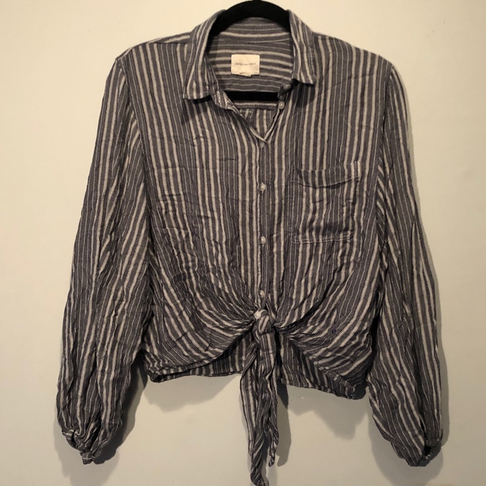 Tie Front American Eagle Button Down - image 1